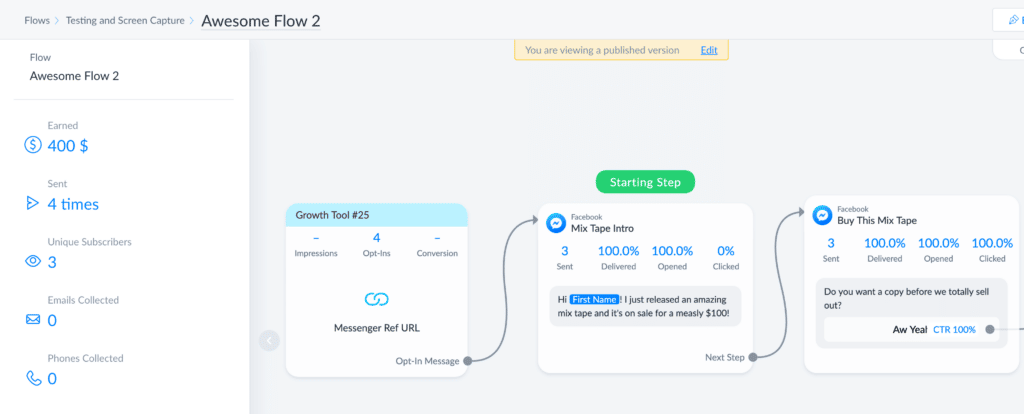 Flow growth revenue