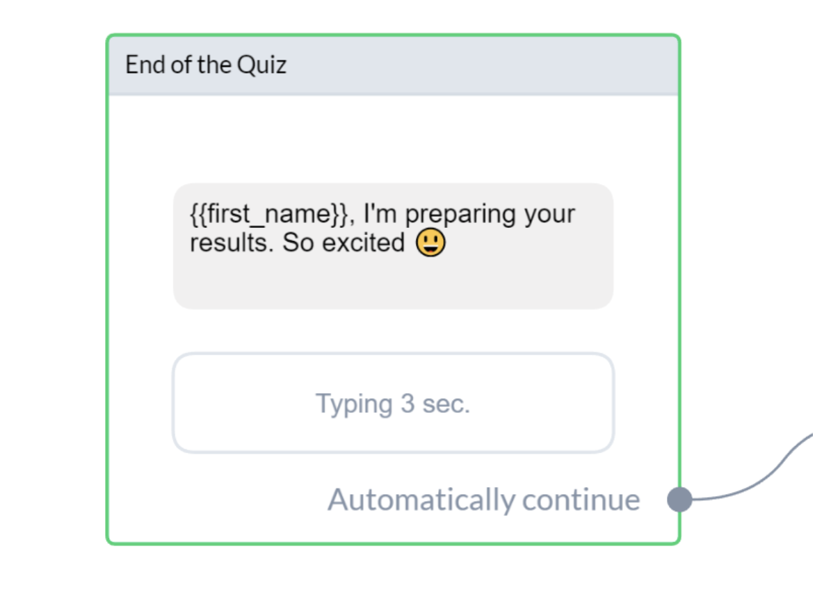 Create Your First Chatbot Quiz | End of the quiz