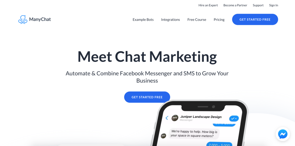 ManyChat Homepage