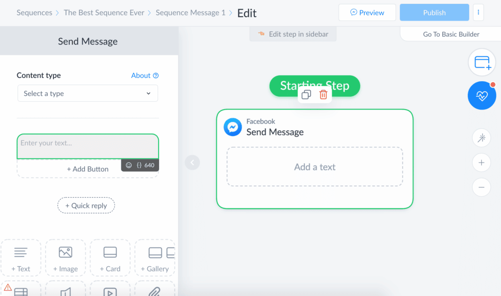 Write first sequence message