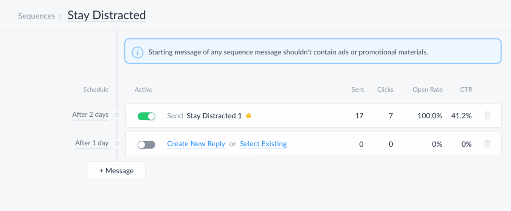 Checking sequence activation